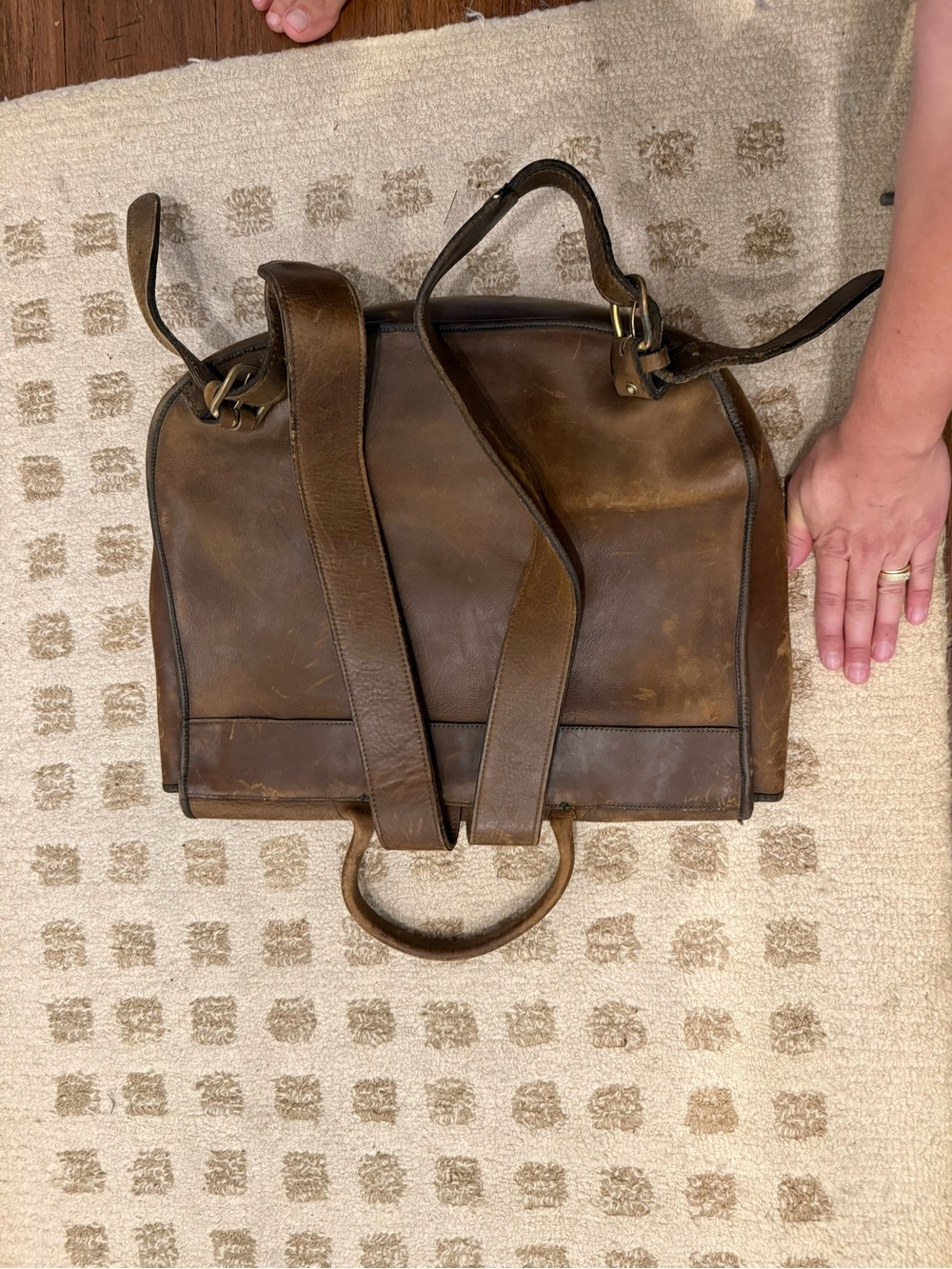 Ralph Lauren Purple Label Brown Leather Messenger Bag - Picture 7 of 10